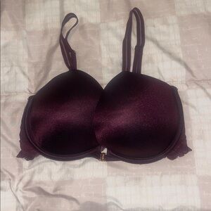 Victorias Secret Burgundy Lace Push Up Bra